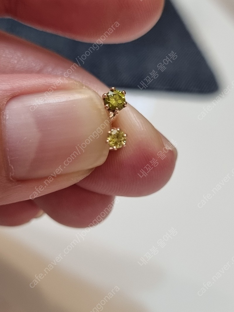 14k 옐로우 다이아몬드 피어싱 1부.2.5mm 새상품