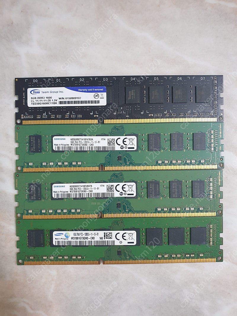 ddr3 8g 4개 11만원에 팝니다.