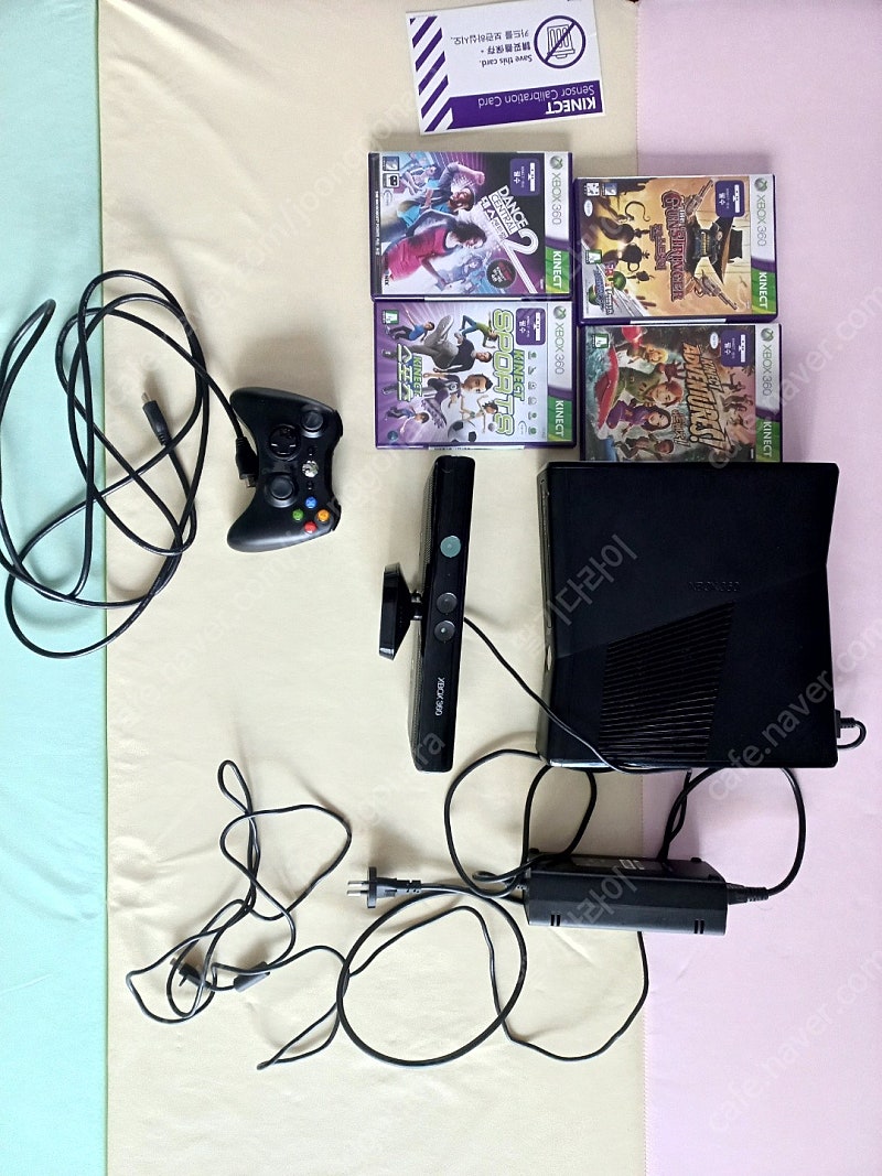 xbox360 엑박360 본체 + 키넥트 + 키넥트 타이틀 4종 10만원