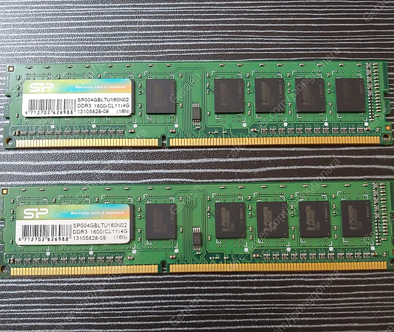 대구 데스크탑용 ddr3 램 4기가 2개