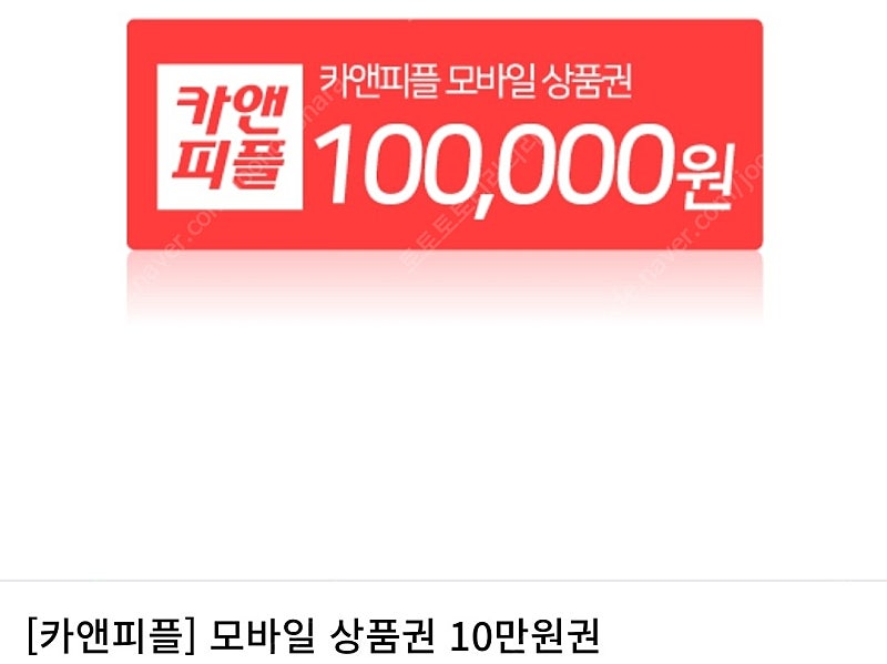 카앤피플 10만원 상품권