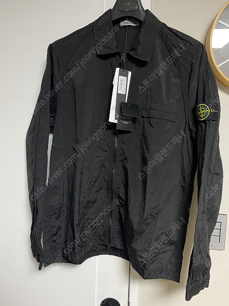 [XL] 매장판 스톤아일랜드 22년 블랙 나일론메탈 오버셔츠
