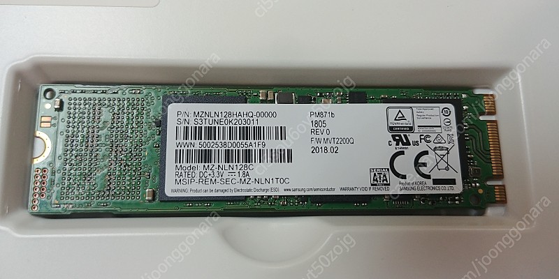 삼성 128GB m.2 SSD(MZ-NLN128C)