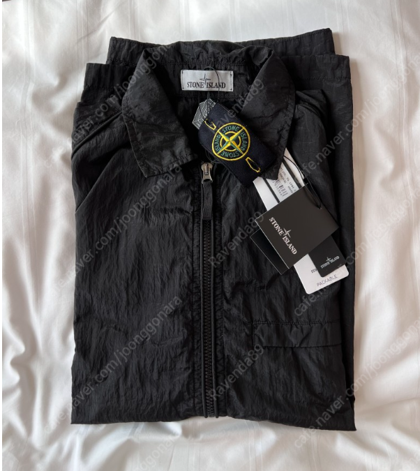 스톤아일랜드 22SS 나일론메탈 오버셔츠 블랙 XL