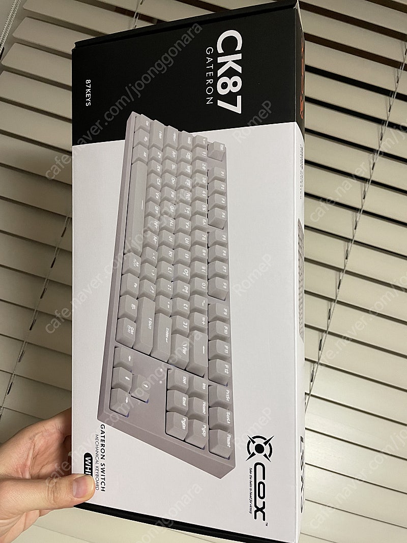 콕스 COX ck87 화이트 황축 + 측각키캡 새상품급 | 키보드/마우스/스피커 | 중고나라