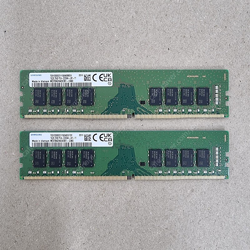 삼성 DDR4 16기가 램 2개 팝니다