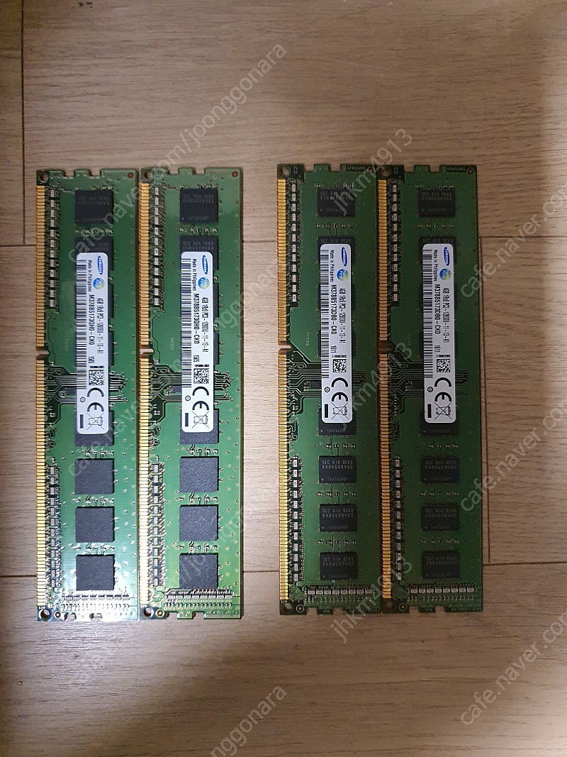 [RAM]삼성 DDR3 PC3-12800U 4GB x 4Ea : 4만원 택포