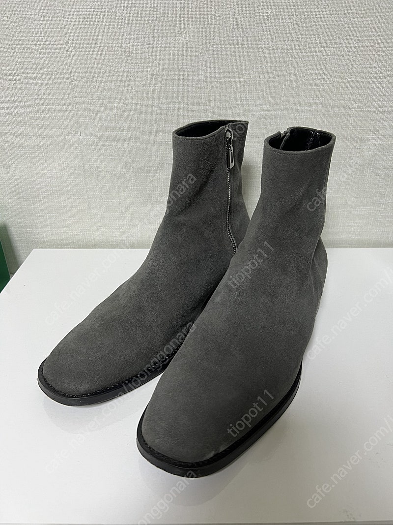 라벨아카이브 부츠 suede leather zip boots grey 42사이즈