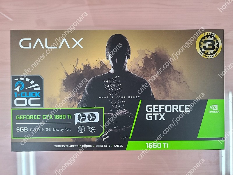 갤럭시 GALAX 지포스 GTX 1660 Ti BLACK D D6 6GB (미개봉)