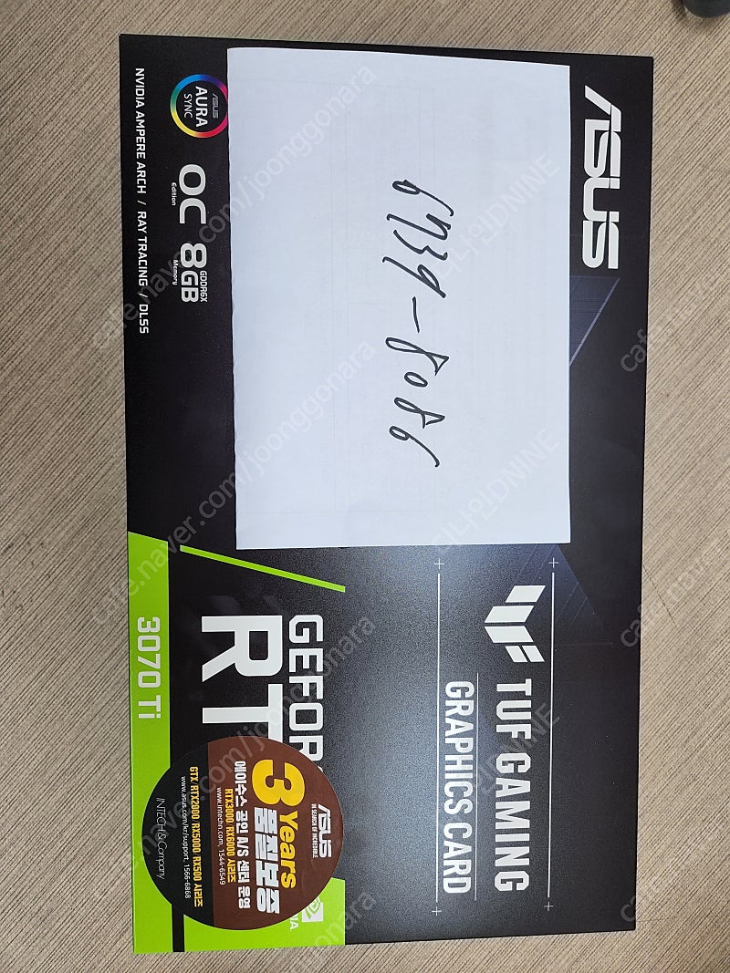 ASUS TUF Gaming 지포스 RTX 3070 Ti O8G OC D6X 8GB 미개봉