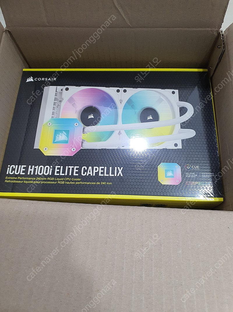 커세어 h100i elite capellix 화이트 미개봉