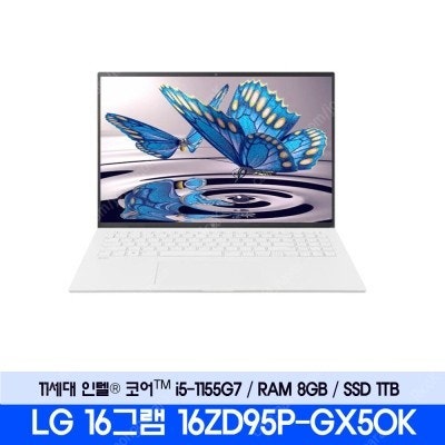 2022년 LG 그램 16ZD95P-GX50K 1테라 새상품 팝니다