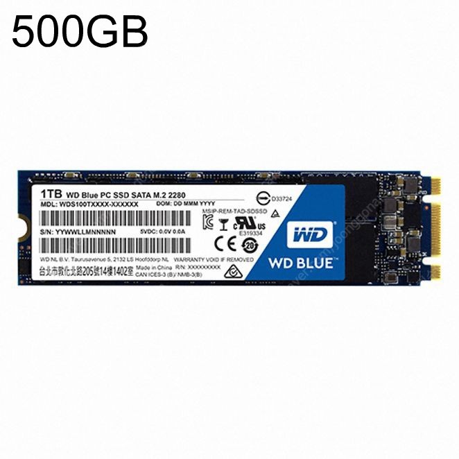 WD BLUE M.2 2280 SSD 500GB 판매합니다