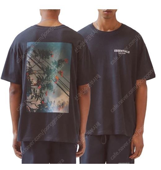 XL 피어오브갓 에센셜 포토 티셔츠 포토티 블랙