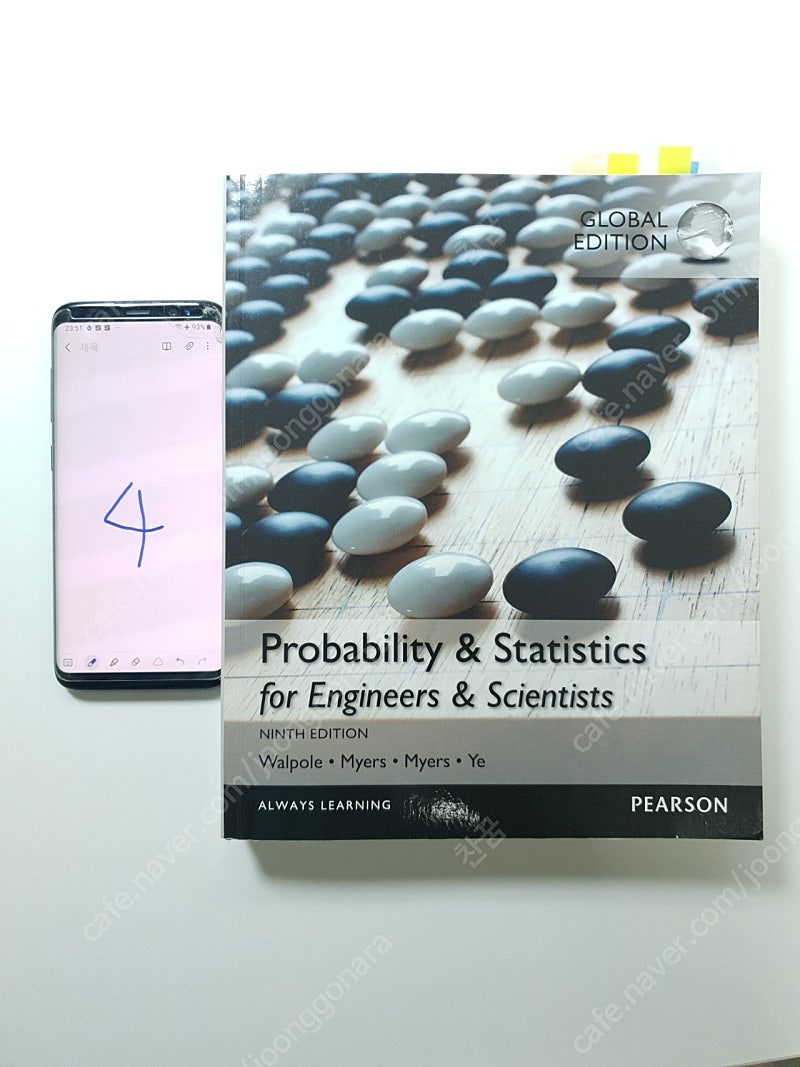 probability & statistics for engineers & scientists. walpole. always learning. pearson ninth edition