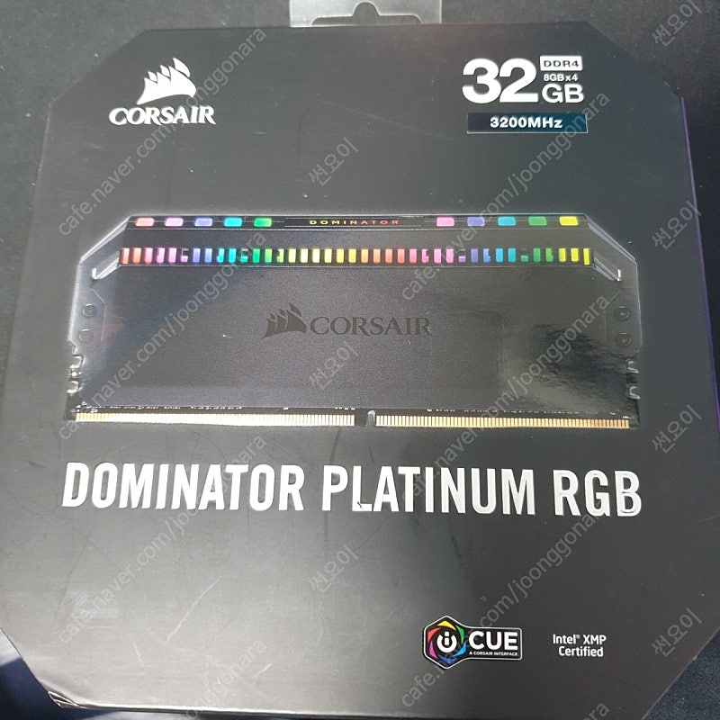 3200 cl16 커세어 도미네이터 플래티넘 rgb 32g (8g x4) 램 ram 메모리 팝니다