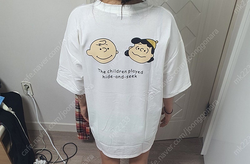 새상품 15000 여름 여자 스누피 귀여운 디즈니 박스티 오버핏 반팔 티셔츠 면티
