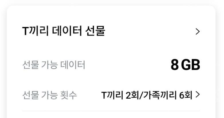 sk 데이터 2기가 4,000 팝니다