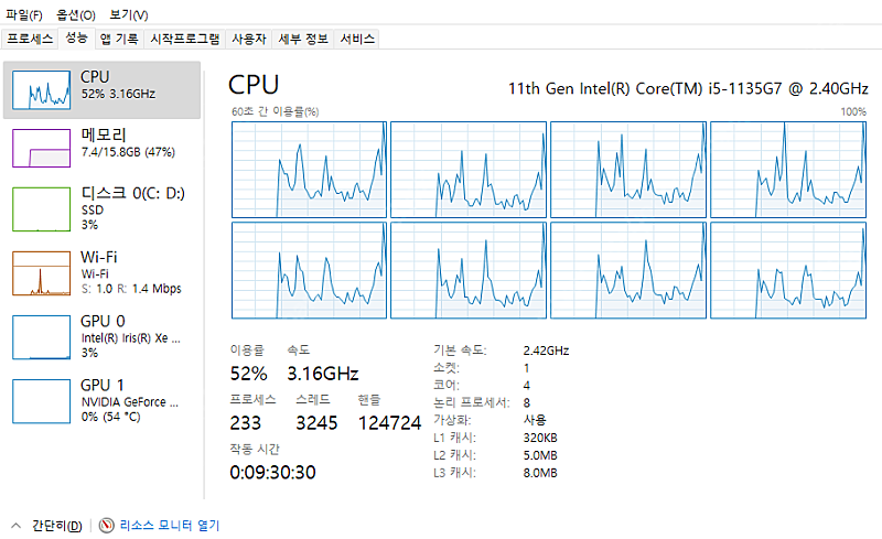 개인/14인치 HP 노트북/i5 11세대/ram16gb/512ssd