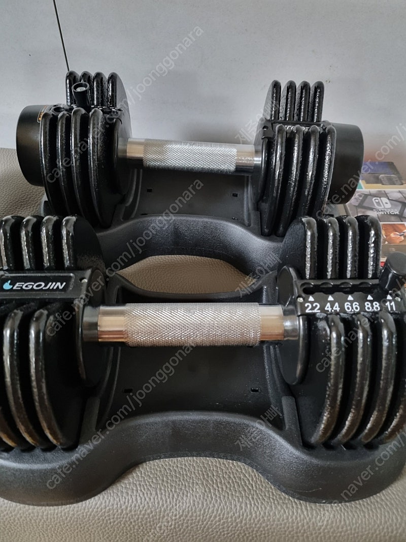 이고진 무게조절 덤벨 11kg x 2개--1