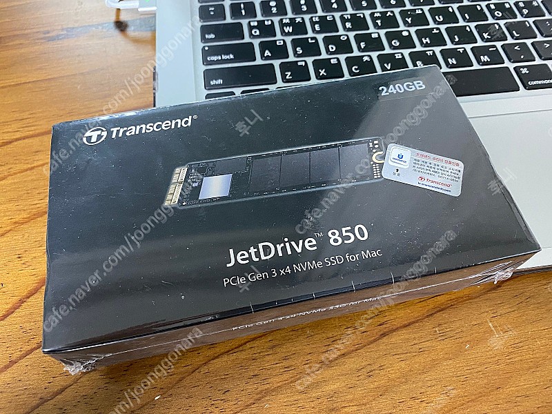 맥북용 트랜센드 jetDrive 850 240GB, 순정128GB 팝니다.