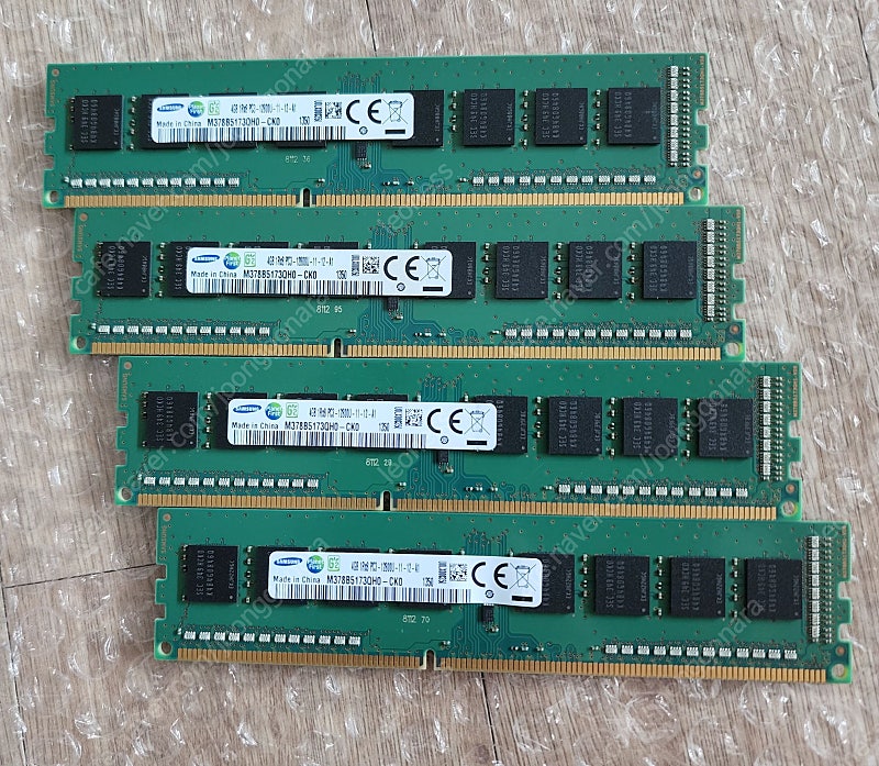 삼성 DDR3 12800 4gb 단면