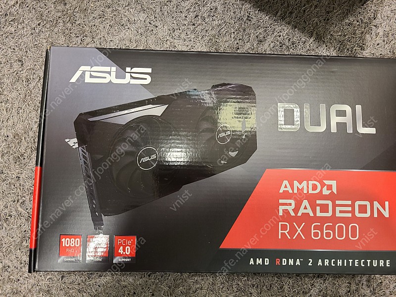 AMD 라데온 RX 6600 Asus Dual 개봉만함