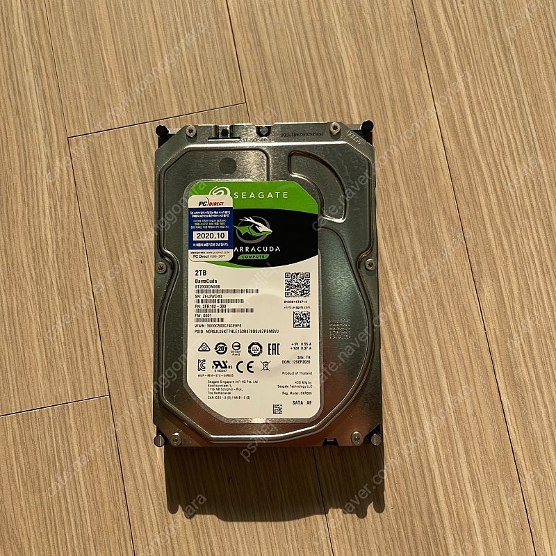 씨게이트 바라쿠다 2TB HDD 3.5 팝니다