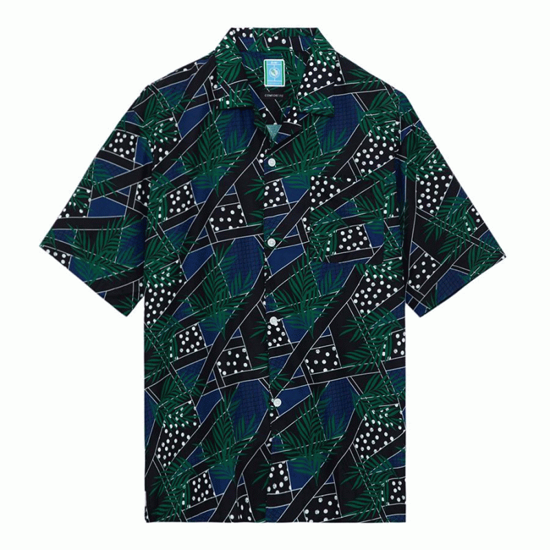 지이크 오픈카라 하와이안 셔츠 앤드지 럭키N러브 오버핏 반팔셔츠 새상품 팝니다