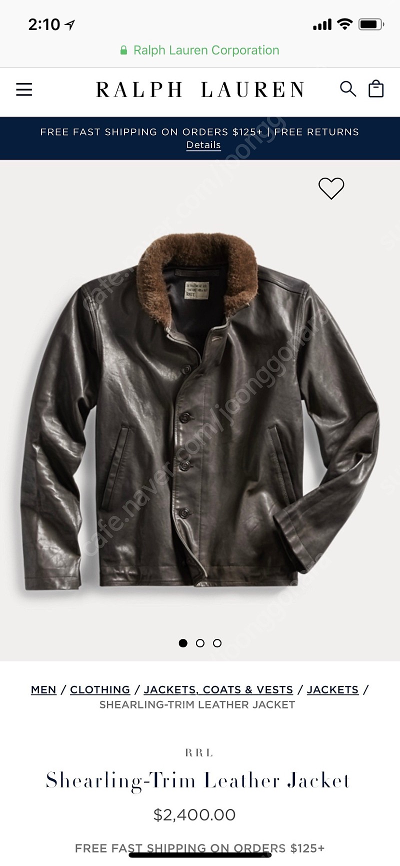 RRL N-1 leather jacket