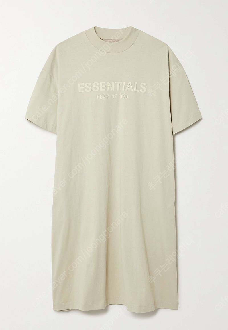 피어오브갓 피오갓 에센셜 티셔츠 원피스 XS 위트 새상품