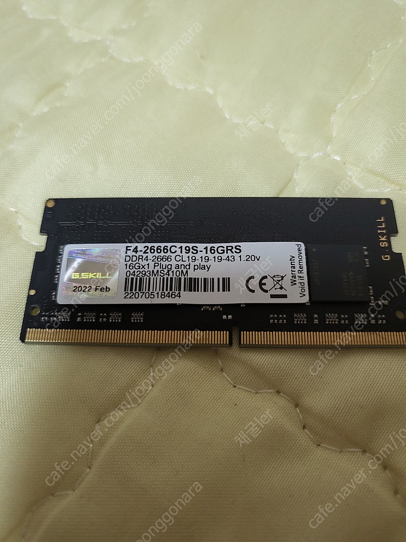 노트북용 ddr4 16G 램 팝니다