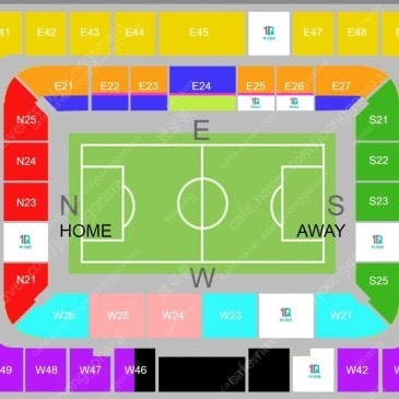 대한민국 vs 칠레 1등석S(W26)구역 4연석 판매합니다(1인당 13만원) - 정가 11만원