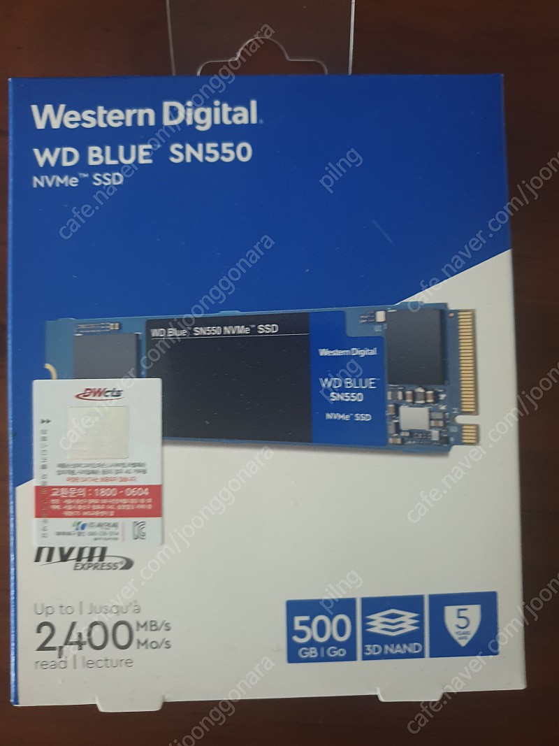 WD BLUE SN550 M.2 SSD 500Gb 팝니다.