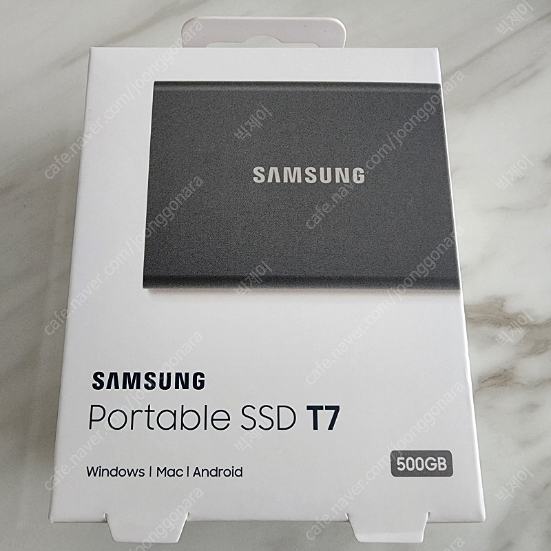 [미개봉] 삼성 포터블 SSD T7 500GB 새제품 팝니다.