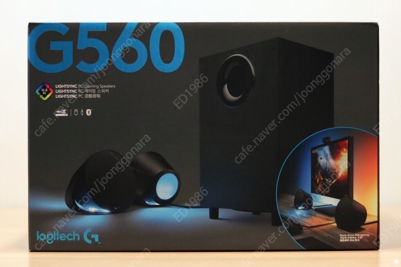 로지텍 G560 LIGHTSYNC PC 게이밍 스피커 (미개봉) 판매 합니다.