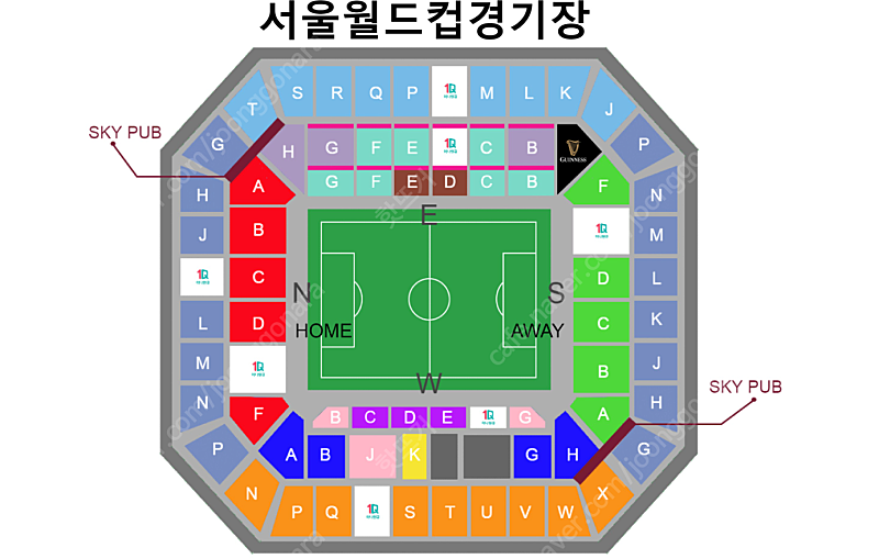 한국 이집트 프리미엄B W-D 정중앙 4연석 정가이하 양도합니다