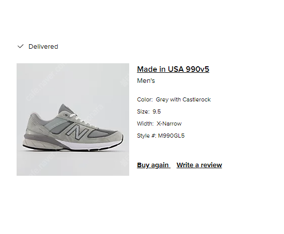 뉴발란스 990v5 Made In USA Men's 9.5 (275m), X-Narrow