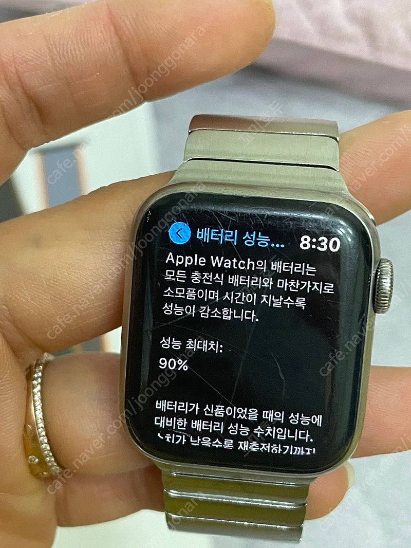 애플워치5 티타늄실버 40mm 애플케어23년7월까지