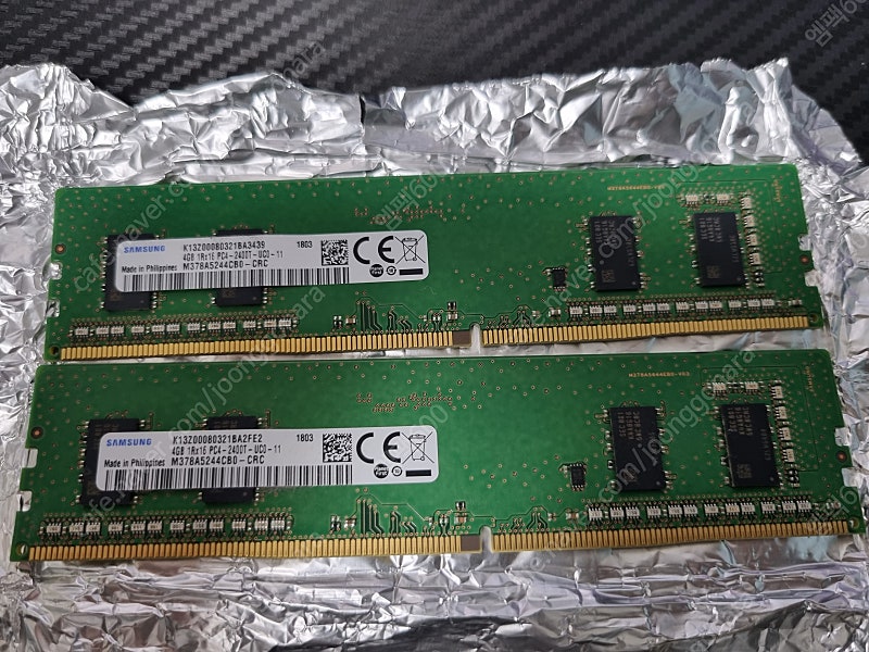 RAM 램 ddr4 2400 4g 2개 일괄 27,000