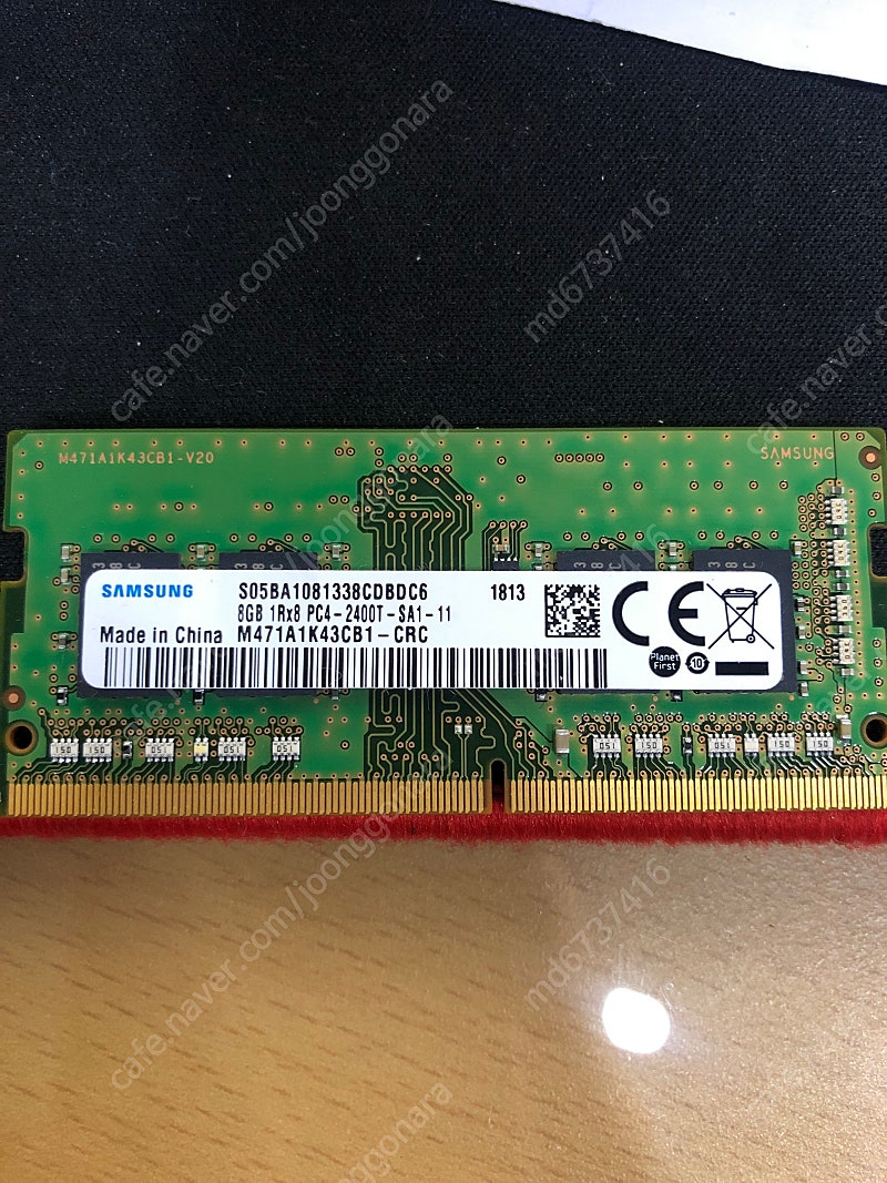 삼성 노트북용 메모리 DDR4 8GB-2400T 싸게 팝니다.