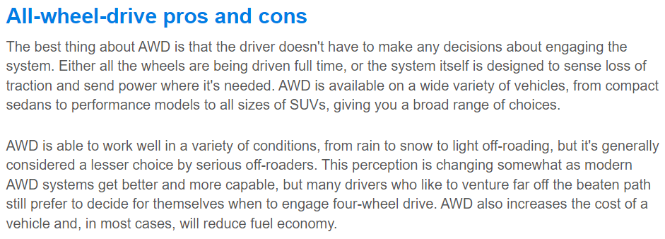 AWD vs 4WD in Snow and Ice