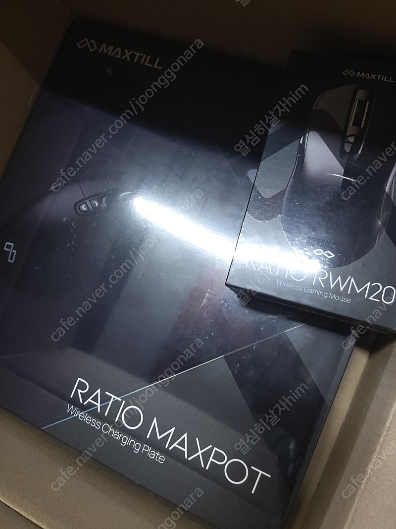 (미개봉, 정품) 맥스틸 RATIO RWM20 마우스 + MAXPOT 무선충전 마우스패드 택포10.5만