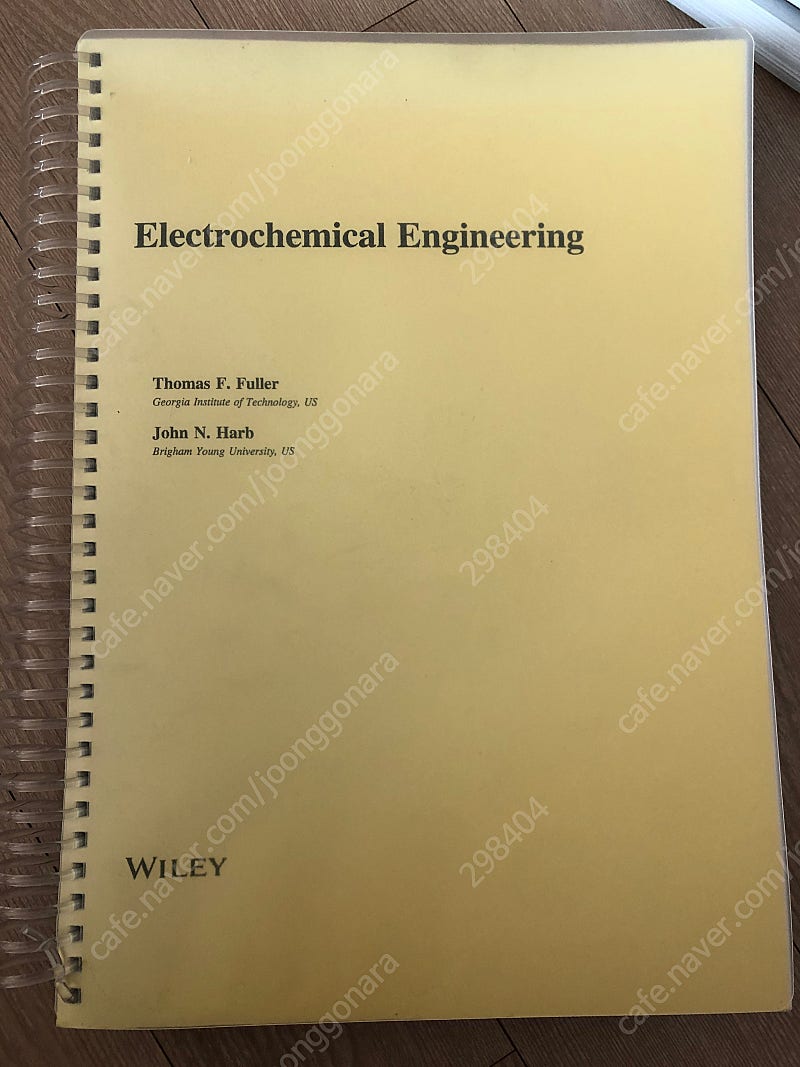 Electrochemical Engineering_Tomas F. Fuller, John N. Harb 제본판 학습/교육