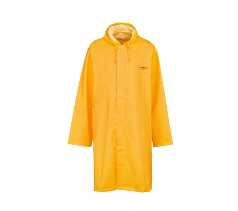 [판매중] [OS] 베트멍 홍콩 리미티드 에디션 VETEMENTS 'DHL' 로고 프린트 레인코트 Yellow