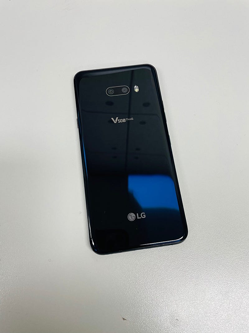 (U+)LG V50S 256G 블랙 무잔상 20년 3월개통 16만원 판매합니다