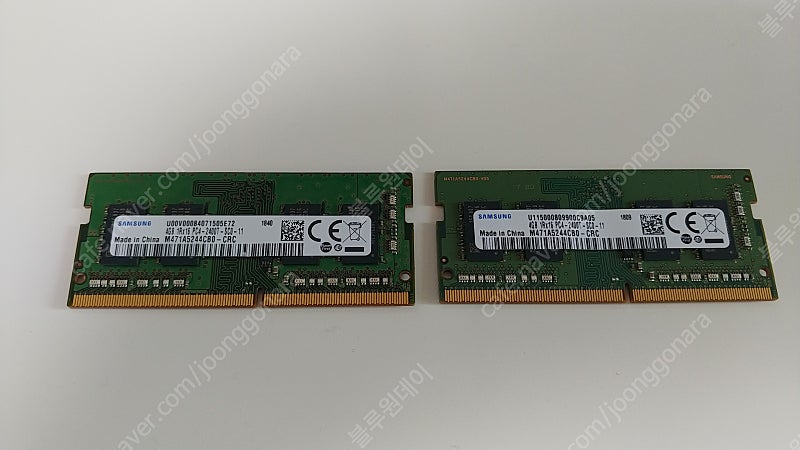 노트북 메모리 삼성 DDR4 4GB PC4-19200 2개