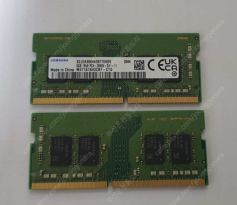 노트북 삼성 양면 DDR4 PC4-2666V 8GB * 2EA