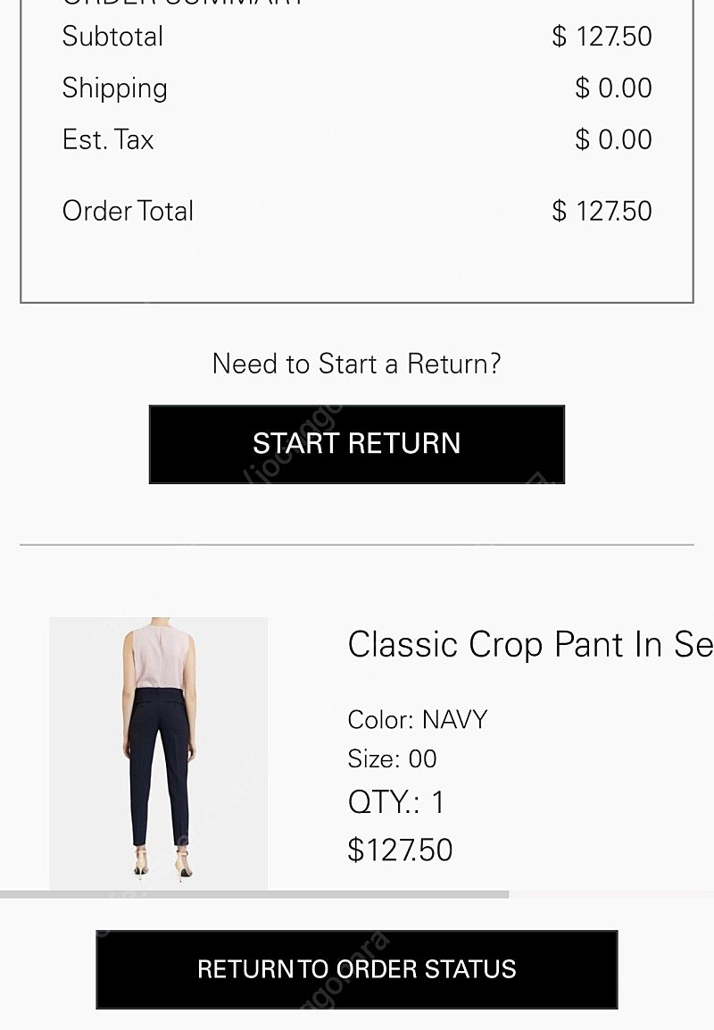 띠어리 굿 울 팬츠/네이비/00사이즈--2