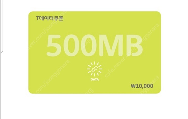 데이터쿠폰 500MB 100MB